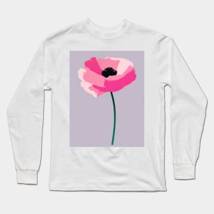 Minimalist Poppy Long Sleeve T-Shirt